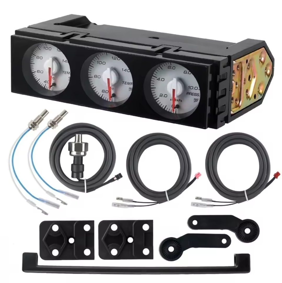 Tachofi triple gauge pod — water temp, oil temp and oil pressure with senders and harnesses